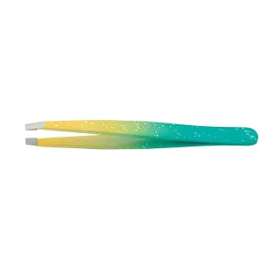 Pince à épiler acier inoxydable Coloré à mors plat droit Pince à épiler acier inoxydable Coloré à mors plat droit