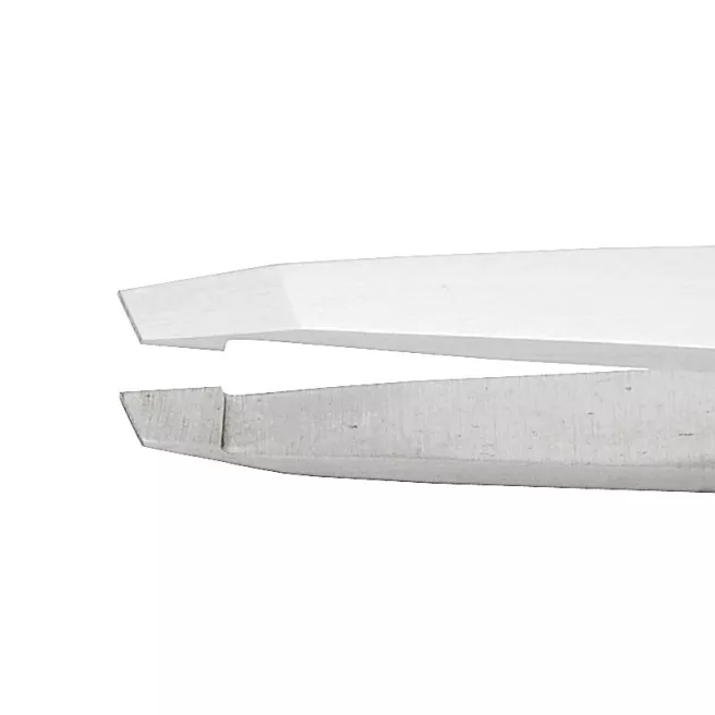 Pince ) épiler acier inoxydable mors oblique