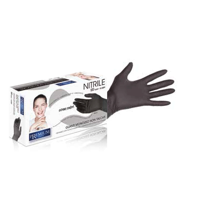 Gant nitrile Noir  M - 100 pièces Gant nitrile Noir  M - 100 pièces