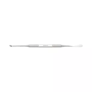 Spatule podologique double droite/coudée en inox 14,5 cm