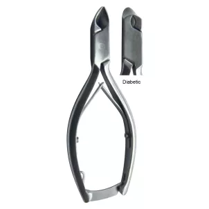 Pince à ongles en acier inoxydable 14 cm, mors obliques 20 mm - Diabétique Pince à ongles en acier inoxydable 14 cm, mors obliques 20 mm - Diabétique